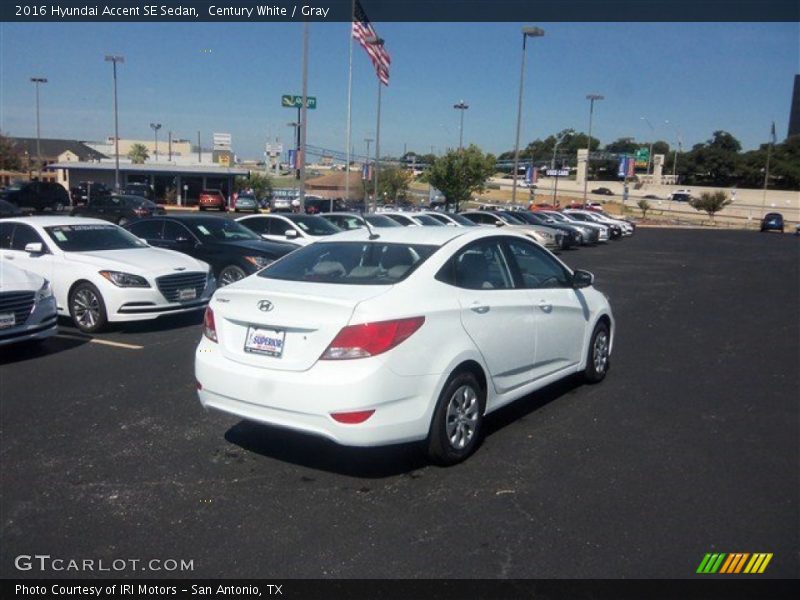 Century White / Gray 2016 Hyundai Accent SE Sedan