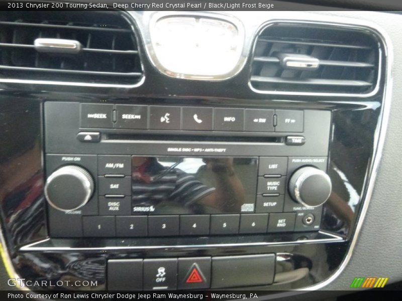 Deep Cherry Red Crystal Pearl / Black/Light Frost Beige 2013 Chrysler 200 Touring Sedan