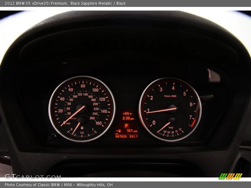 Black Sapphire Metallic / Black 2012 BMW X5 xDrive35i Premium