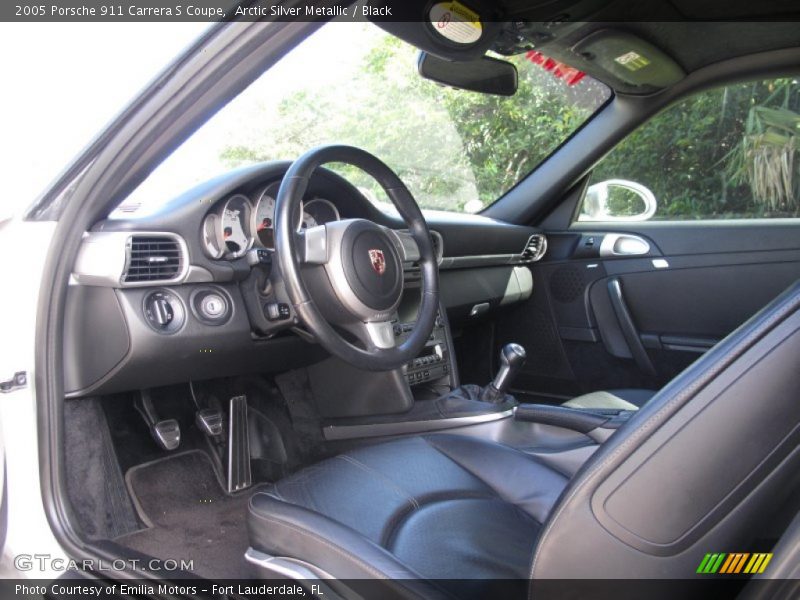 Arctic Silver Metallic / Black 2005 Porsche 911 Carrera S Coupe