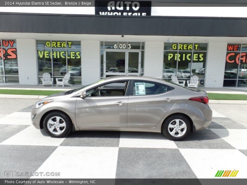 Bronze / Beige 2014 Hyundai Elantra SE Sedan