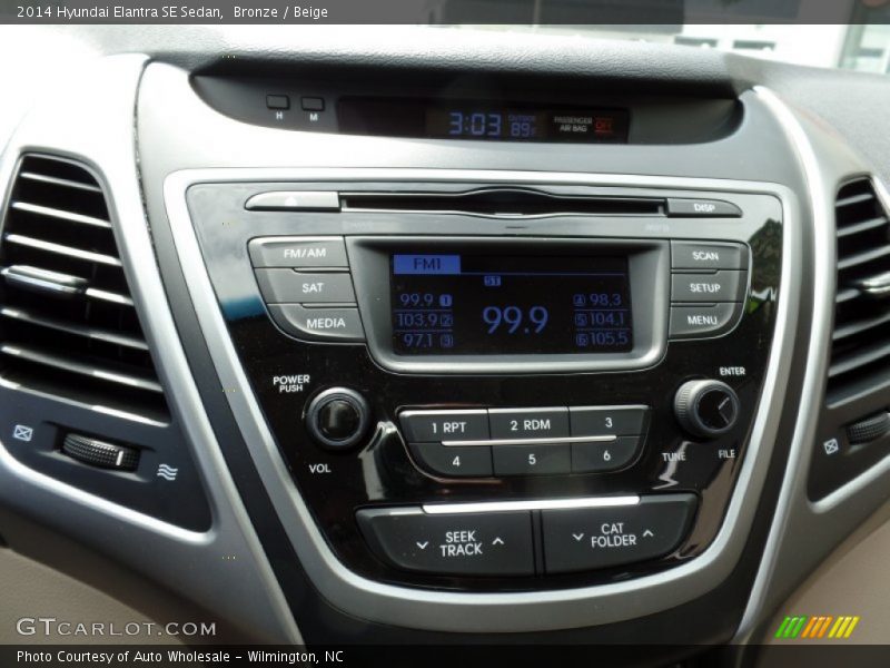 Bronze / Beige 2014 Hyundai Elantra SE Sedan