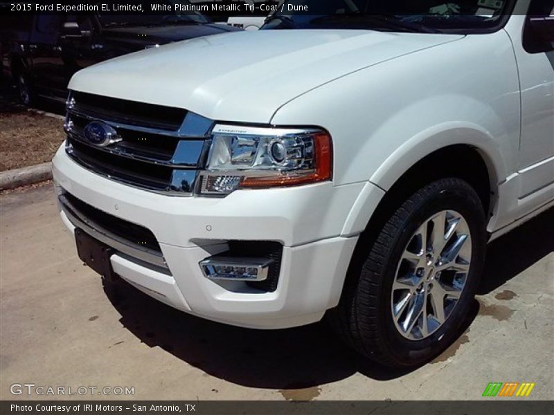 White Platinum Metallic Tri-Coat / Dune 2015 Ford Expedition EL Limited