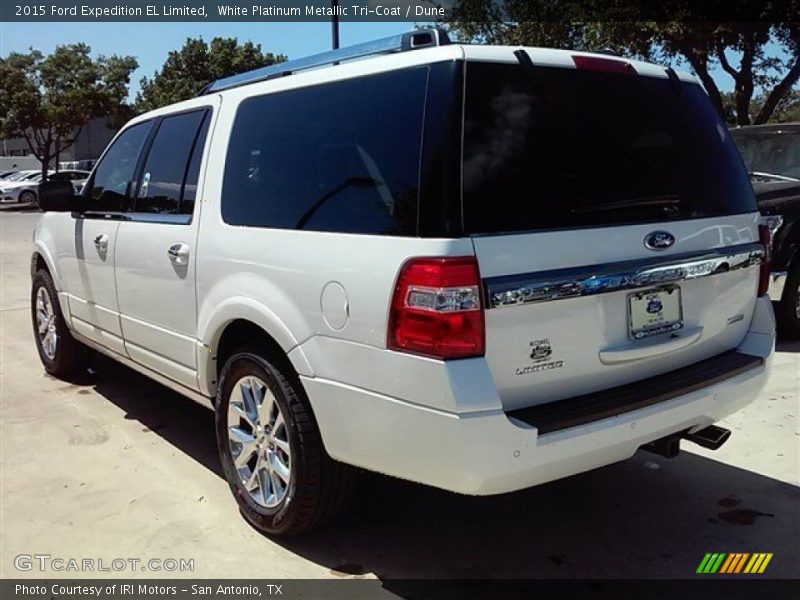 White Platinum Metallic Tri-Coat / Dune 2015 Ford Expedition EL Limited