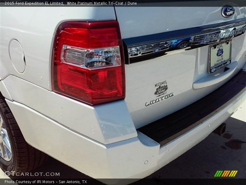 White Platinum Metallic Tri-Coat / Dune 2015 Ford Expedition EL Limited