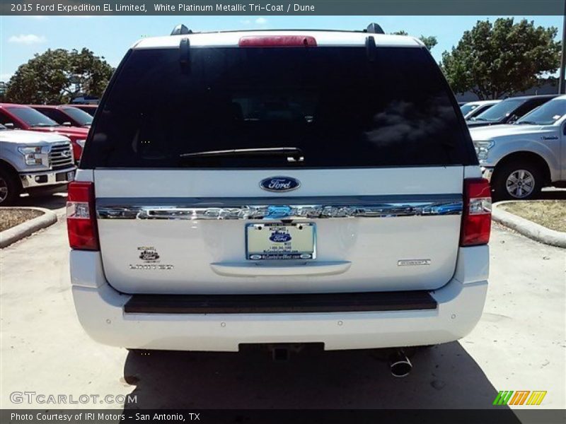 White Platinum Metallic Tri-Coat / Dune 2015 Ford Expedition EL Limited