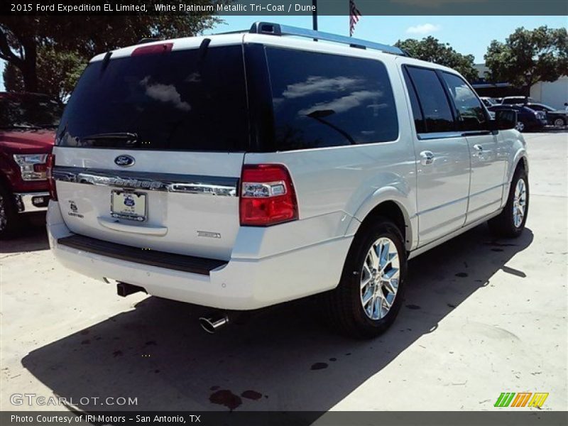 White Platinum Metallic Tri-Coat / Dune 2015 Ford Expedition EL Limited