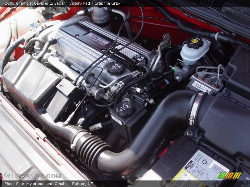 Victory Red / Graphite Gray 2005 Chevrolet Cavalier LS Sedan