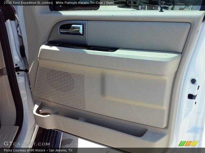 White Platinum Metallic Tri-Coat / Dune 2015 Ford Expedition EL Limited