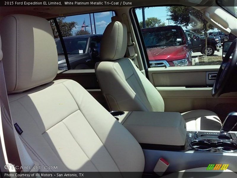 White Platinum Metallic Tri-Coat / Dune 2015 Ford Expedition EL Limited