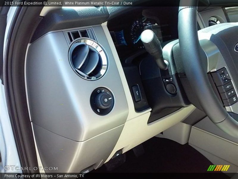 White Platinum Metallic Tri-Coat / Dune 2015 Ford Expedition EL Limited