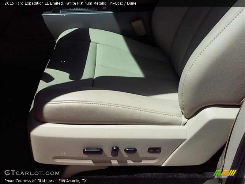 White Platinum Metallic Tri-Coat / Dune 2015 Ford Expedition EL Limited