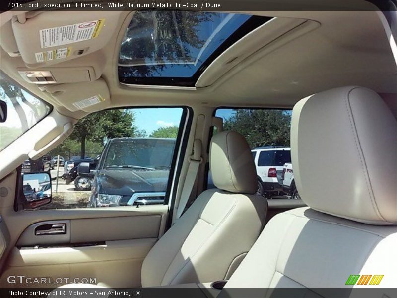 White Platinum Metallic Tri-Coat / Dune 2015 Ford Expedition EL Limited