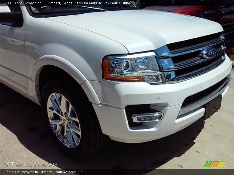White Platinum Metallic Tri-Coat / Dune 2015 Ford Expedition EL Limited