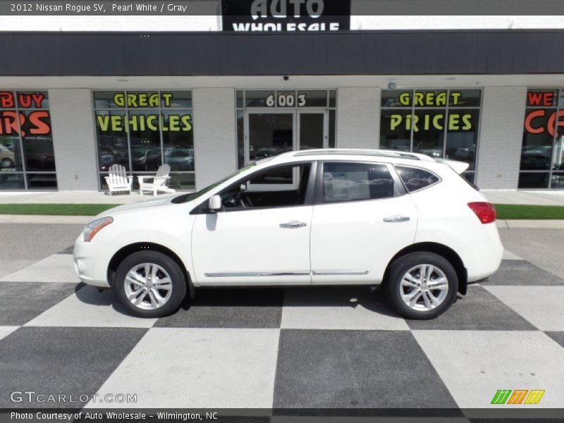 Pearl White / Gray 2012 Nissan Rogue SV