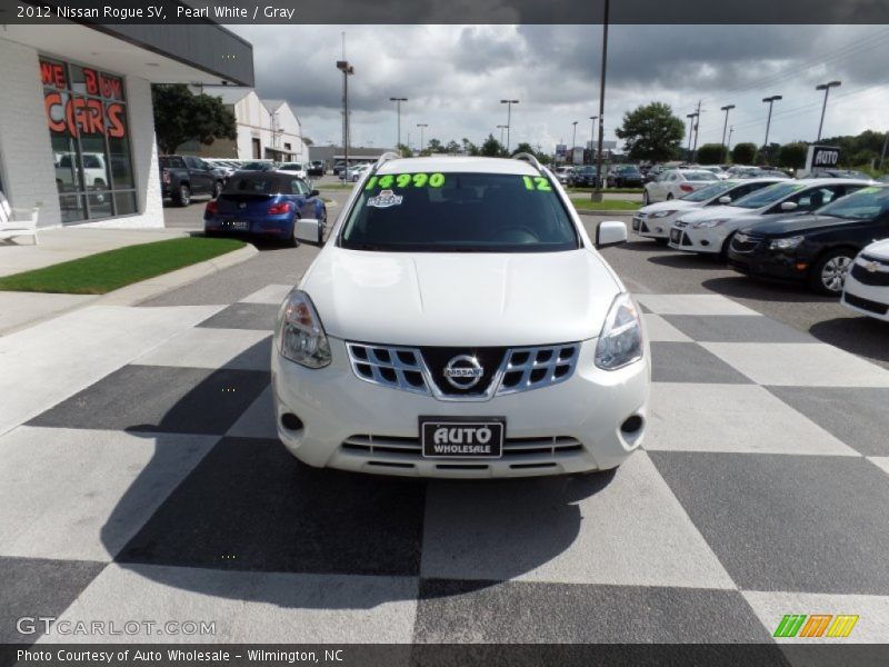 Pearl White / Gray 2012 Nissan Rogue SV
