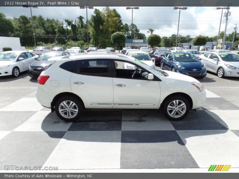 Pearl White / Gray 2012 Nissan Rogue SV