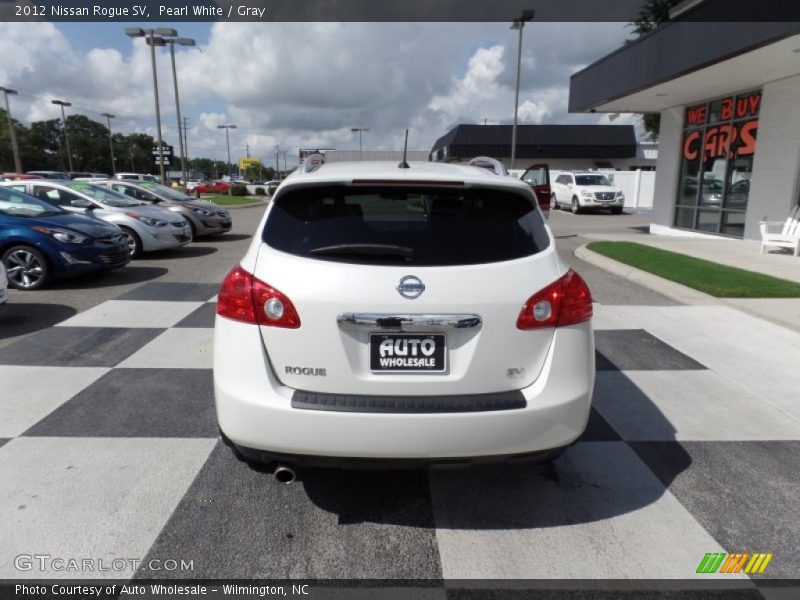 Pearl White / Gray 2012 Nissan Rogue SV