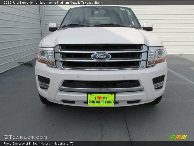 White Platinum Metallic Tricoat / Ebony 2016 Ford Expedition Limited