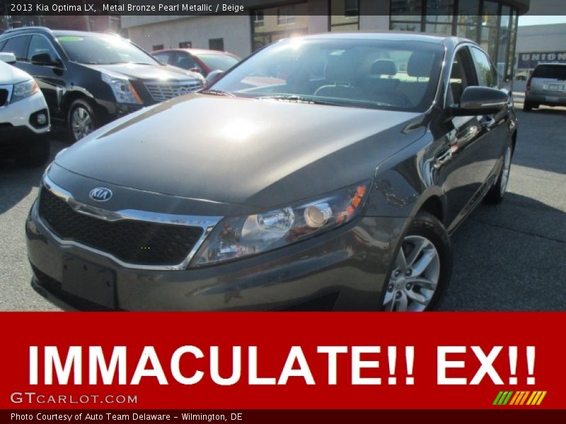 Metal Bronze Pearl Metallic / Beige 2013 Kia Optima LX