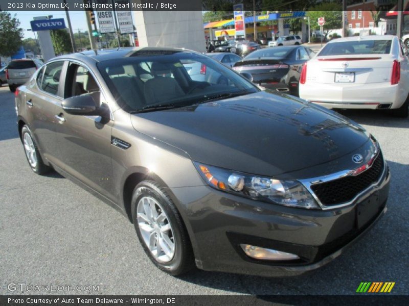 Metal Bronze Pearl Metallic / Beige 2013 Kia Optima LX