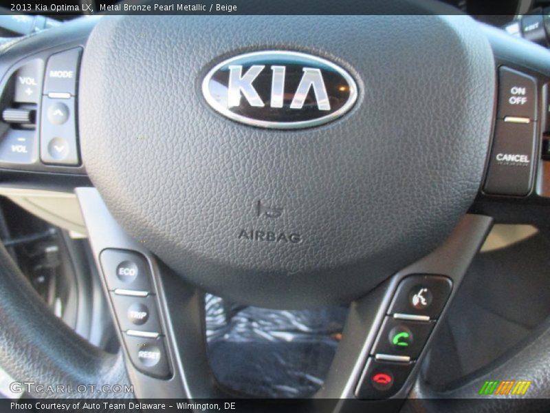 Metal Bronze Pearl Metallic / Beige 2013 Kia Optima LX