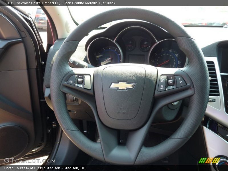 Black Granite Metallic / Jet Black 2016 Chevrolet Cruze Limited LT