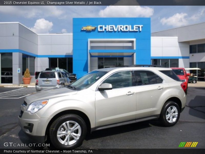 Champagne Silver Metallic / Jet Black 2015 Chevrolet Equinox LS