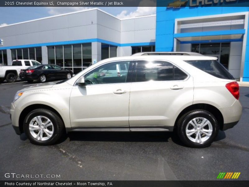 Champagne Silver Metallic / Jet Black 2015 Chevrolet Equinox LS