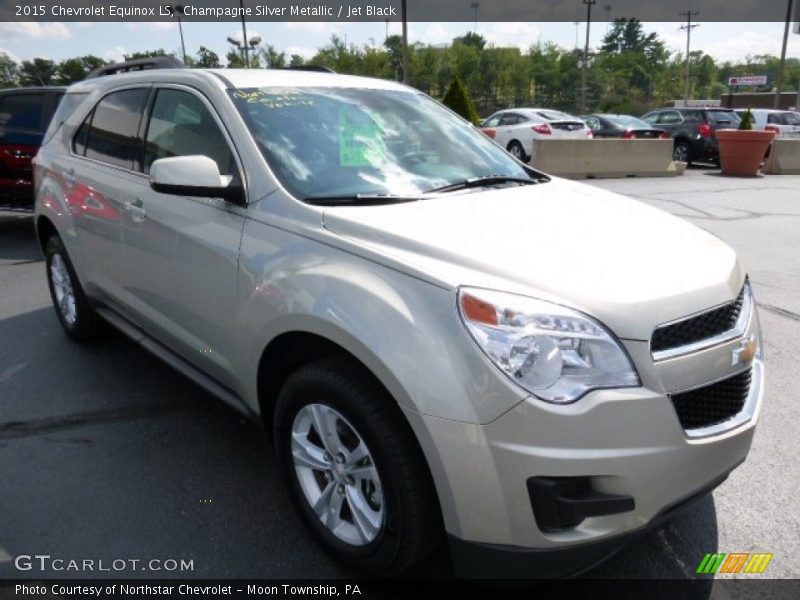 Champagne Silver Metallic / Jet Black 2015 Chevrolet Equinox LS