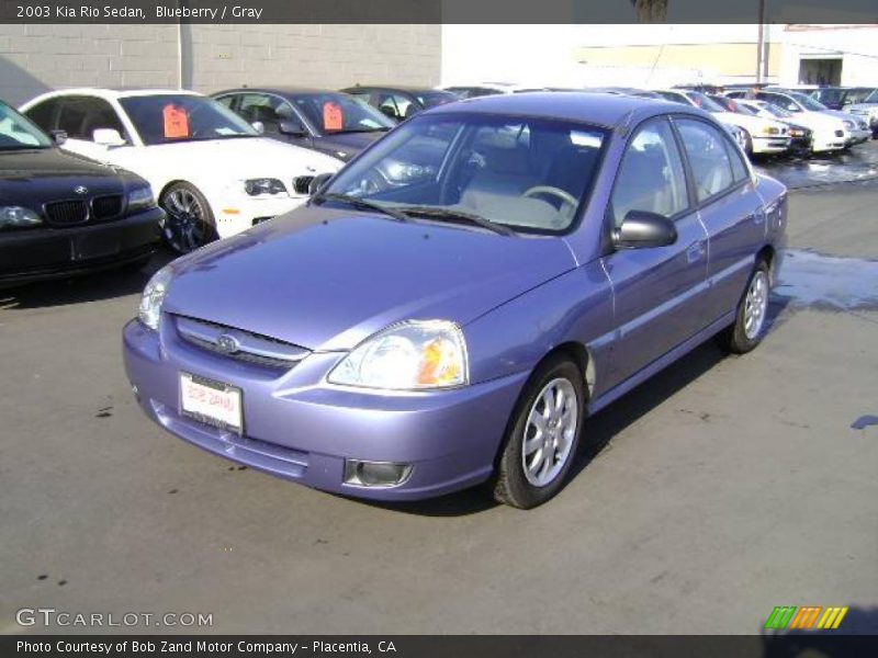 Blueberry / Gray 2003 Kia Rio Sedan