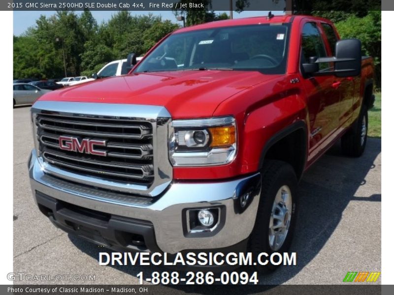 Fire Red / Jet Black 2015 GMC Sierra 2500HD SLE Double Cab 4x4