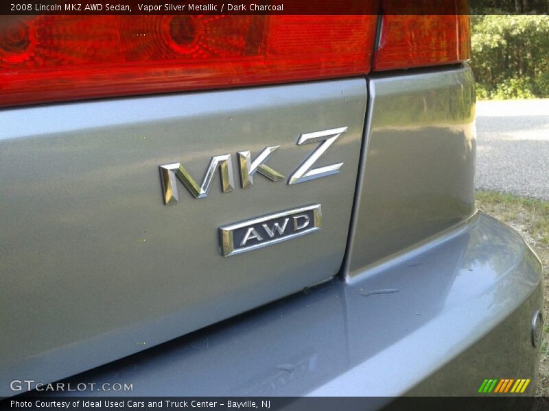 Vapor Silver Metallic / Dark Charcoal 2008 Lincoln MKZ AWD Sedan