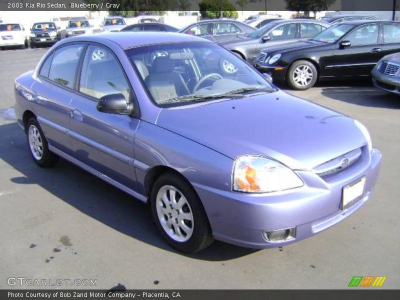 Blueberry / Gray 2003 Kia Rio Sedan