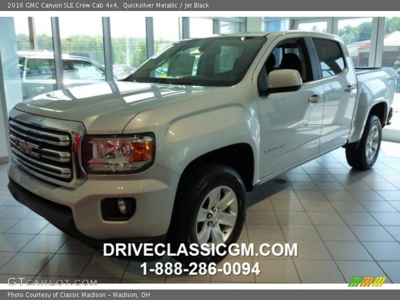 Quicksilver Metallic / Jet Black 2016 GMC Canyon SLE Crew Cab 4x4