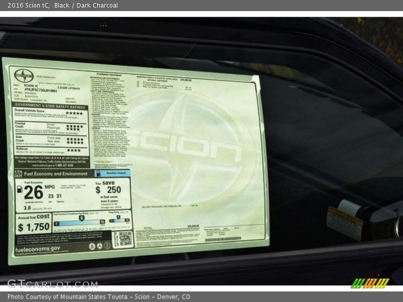  2016 tC  Window Sticker