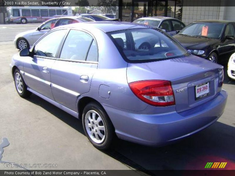 Blueberry / Gray 2003 Kia Rio Sedan