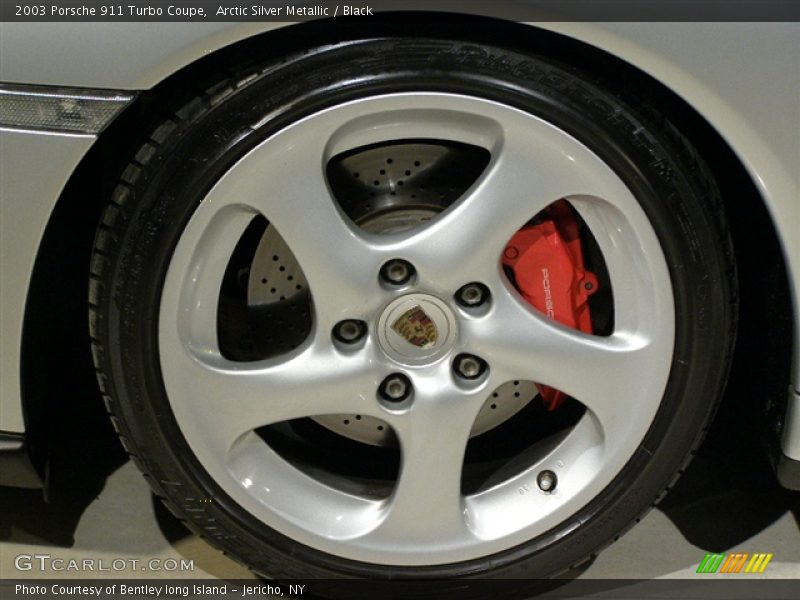 Arctic Silver Metallic / Black 2003 Porsche 911 Turbo Coupe