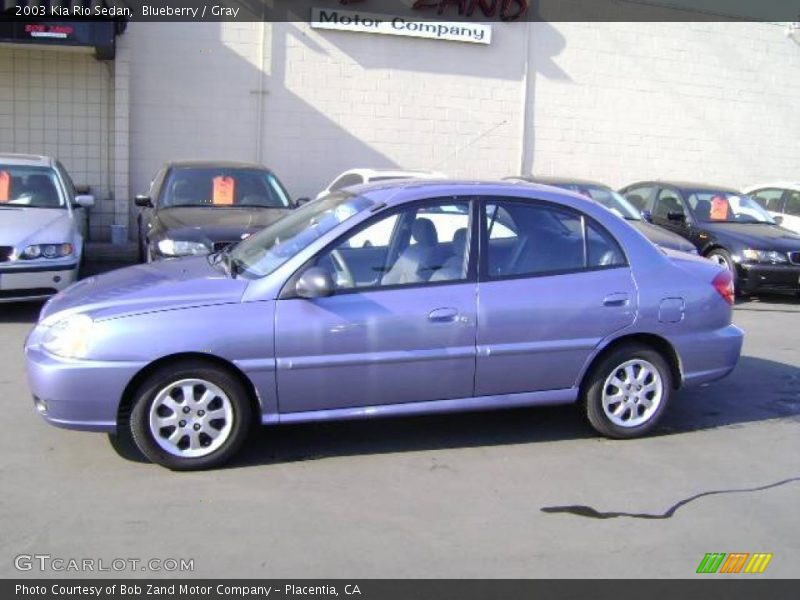 Blueberry / Gray 2003 Kia Rio Sedan