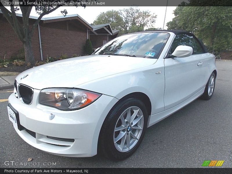 Alpine White / Taupe 2010 BMW 1 Series 128i Convertible