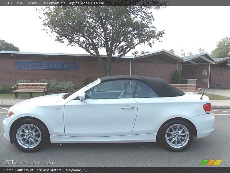 Alpine White / Taupe 2010 BMW 1 Series 128i Convertible
