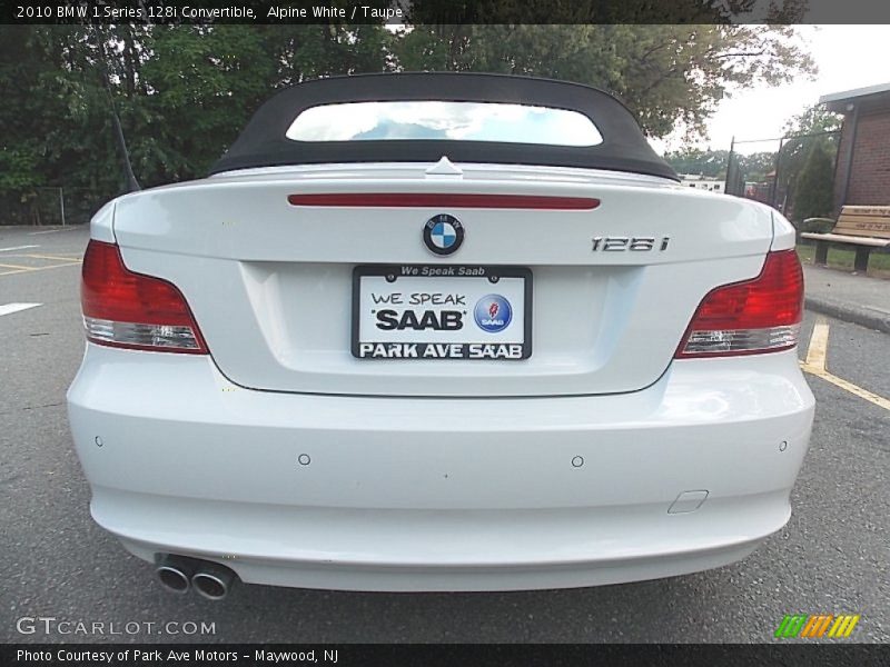 Alpine White / Taupe 2010 BMW 1 Series 128i Convertible