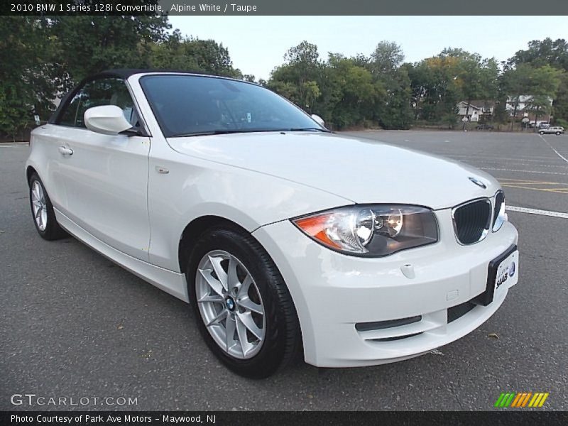 Alpine White / Taupe 2010 BMW 1 Series 128i Convertible
