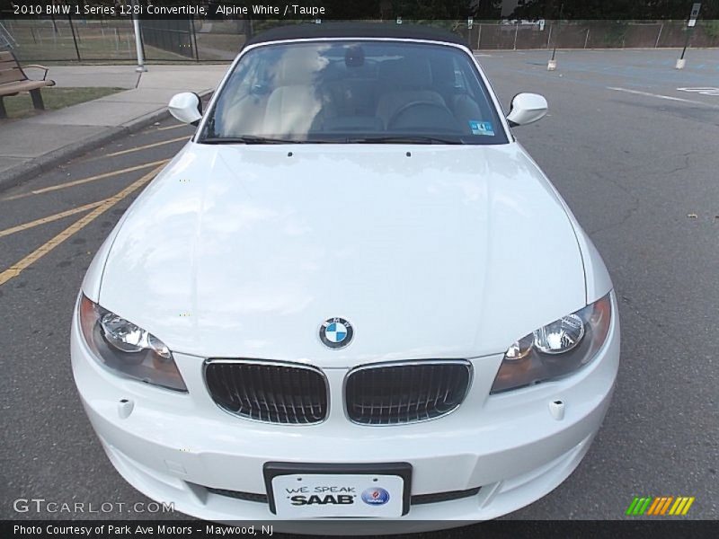 Alpine White / Taupe 2010 BMW 1 Series 128i Convertible