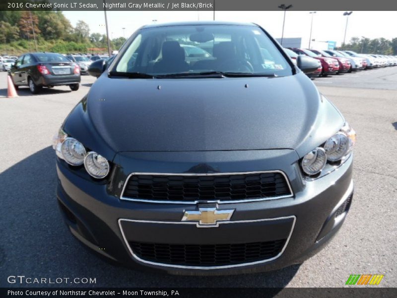 Nightfall Gray Metallic / Jet Black/Brick 2016 Chevrolet Sonic LT Sedan