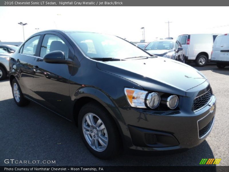 Nightfall Gray Metallic / Jet Black/Brick 2016 Chevrolet Sonic LT Sedan