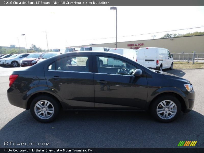 Nightfall Gray Metallic / Jet Black/Brick 2016 Chevrolet Sonic LT Sedan