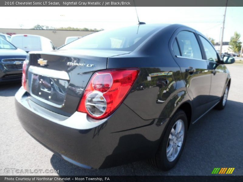 Nightfall Gray Metallic / Jet Black/Brick 2016 Chevrolet Sonic LT Sedan