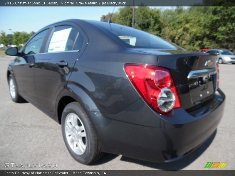 Nightfall Gray Metallic / Jet Black/Brick 2016 Chevrolet Sonic LT Sedan