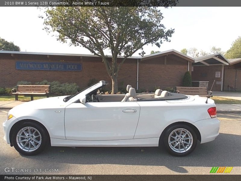 Alpine White / Taupe 2010 BMW 1 Series 128i Convertible